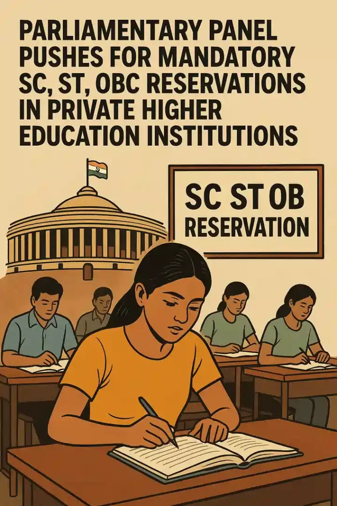 Parliamentary Panel Pushes for Mandatory SC, ST, OBC Reservations