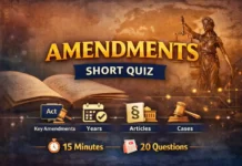 Amendments | Short Quiz Amendments