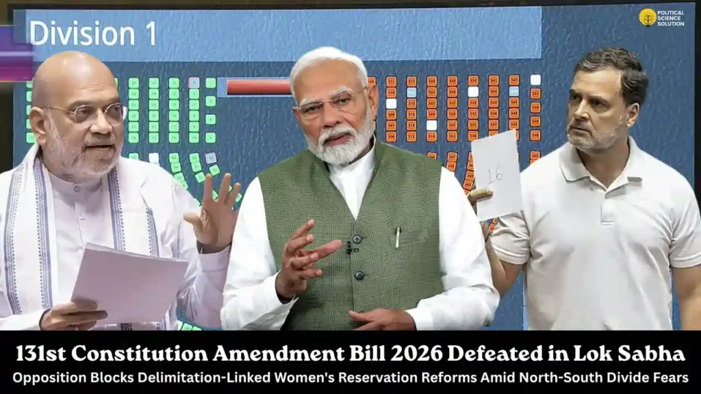 131st Constitution Amendment Bill 2026 Defeated in Lok Sabha