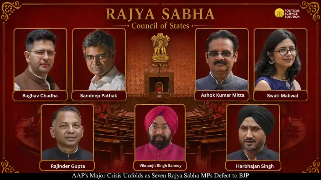 AAP's Major Crisis Unfolds as Seven Rajya Sabha MPs Defect to BJP