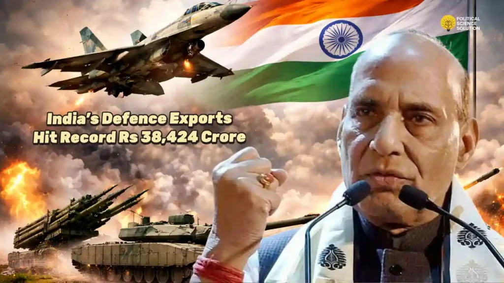 India's defence exports hit a record ₹38,424 crore in FY 2025-26