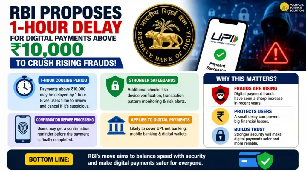 Reserve Bank of India proposes a 1-hour delay on digital payments
