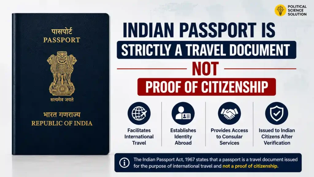 Indian Passport Is Strictly a Travel Document