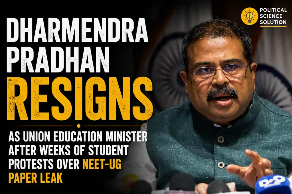 Dharmendra Pradhan Resigns as Union Education Minister After Weeks of Student Protests Over NEET-UG Paper Leak