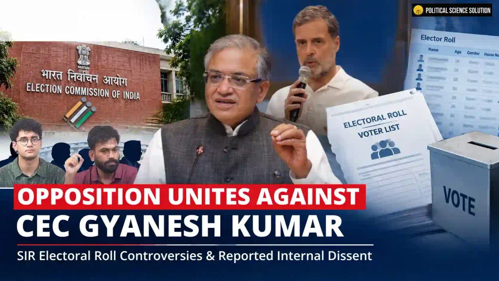 Opposition Unites Against CEC Gyanesh Kumar Over SIR Electoral Roll Controversies and Alleged Internal Dissent