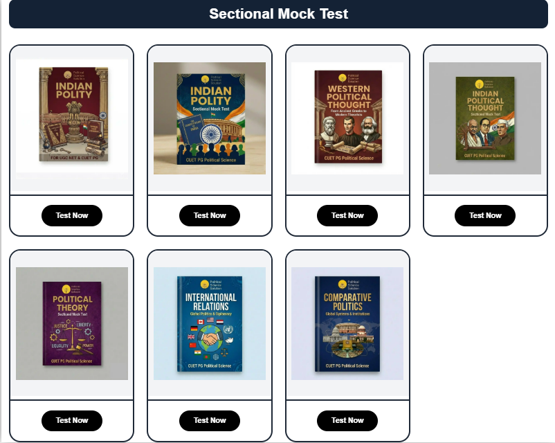 CUET PG Political Science Sectional Tests