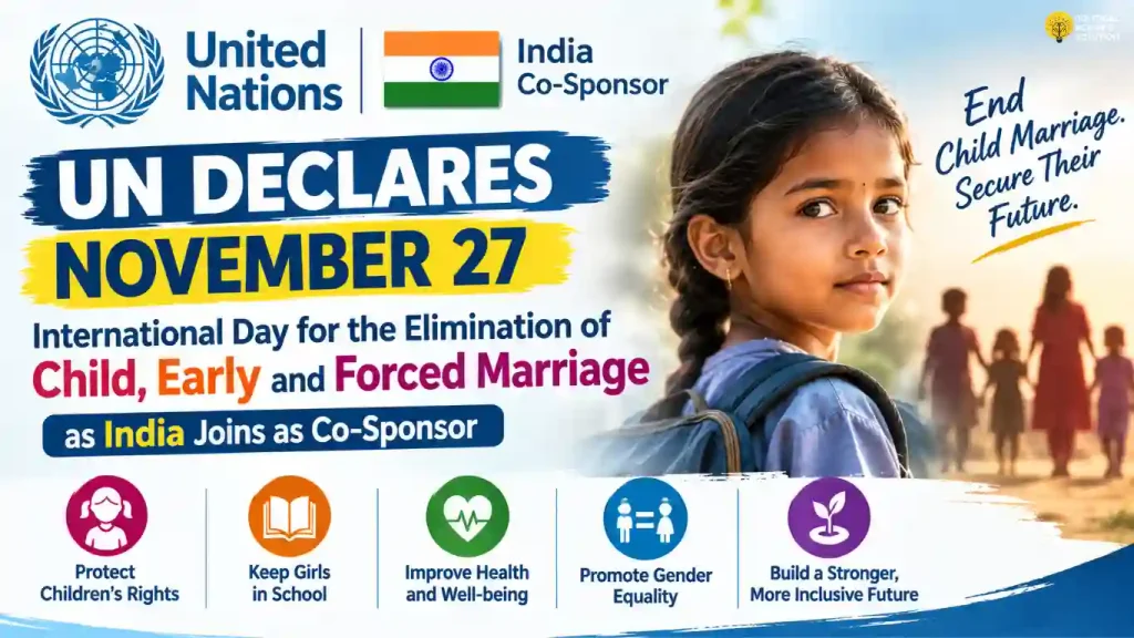 UN Declares November 27 International Day for the Elimination of Child, Early and Forced Marriage as India Joins as Co-Sponsor