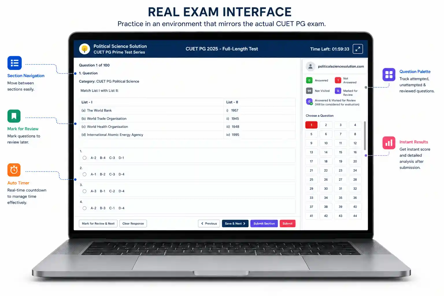 CUET UG Political Science Sectional Tests