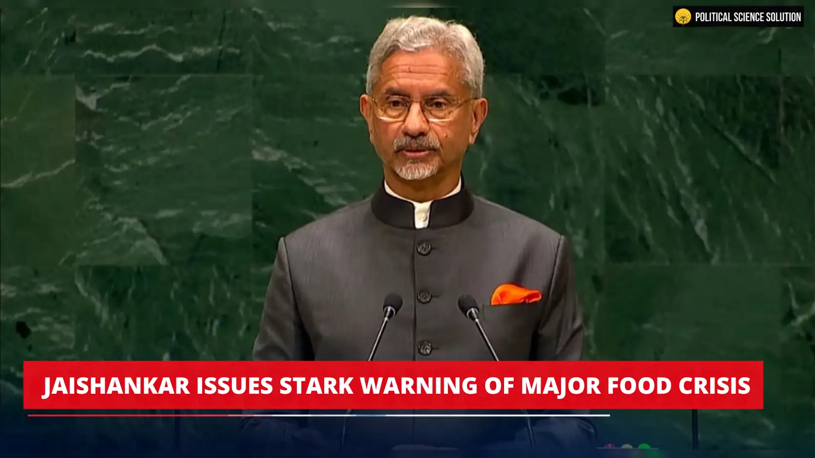 Jaishankar Issues Stark Warning of Major Food Crisis 